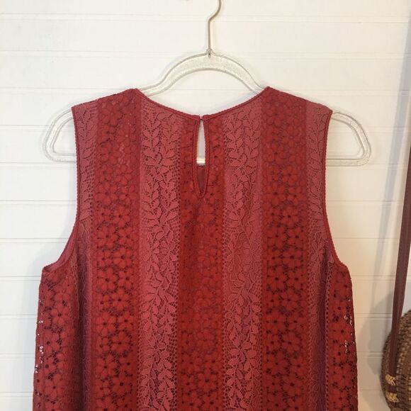 Max Studio M.S.S.P Lace Stripe Floral Midi Dress NWT Size Small - Picture 4 of 7